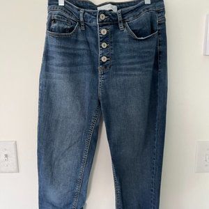 KanCan button fly skinny jeans with distressed ankle